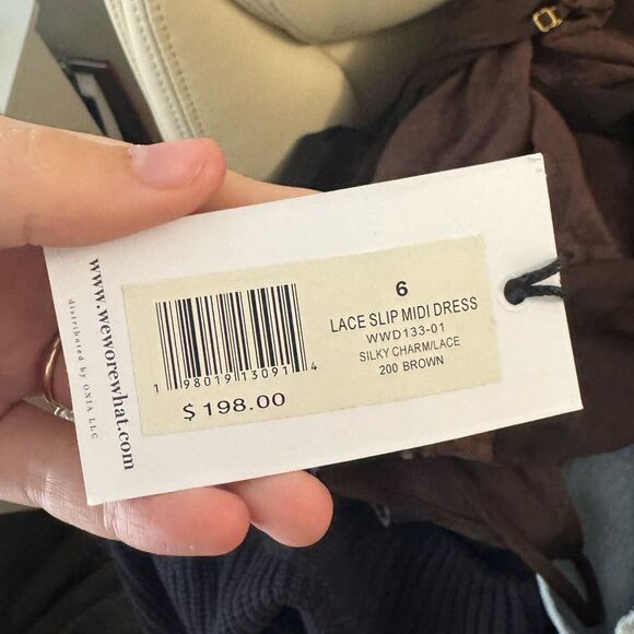 WeWoreWhat Brown Lace Slip Maxi Dress - Picture 6 of 6